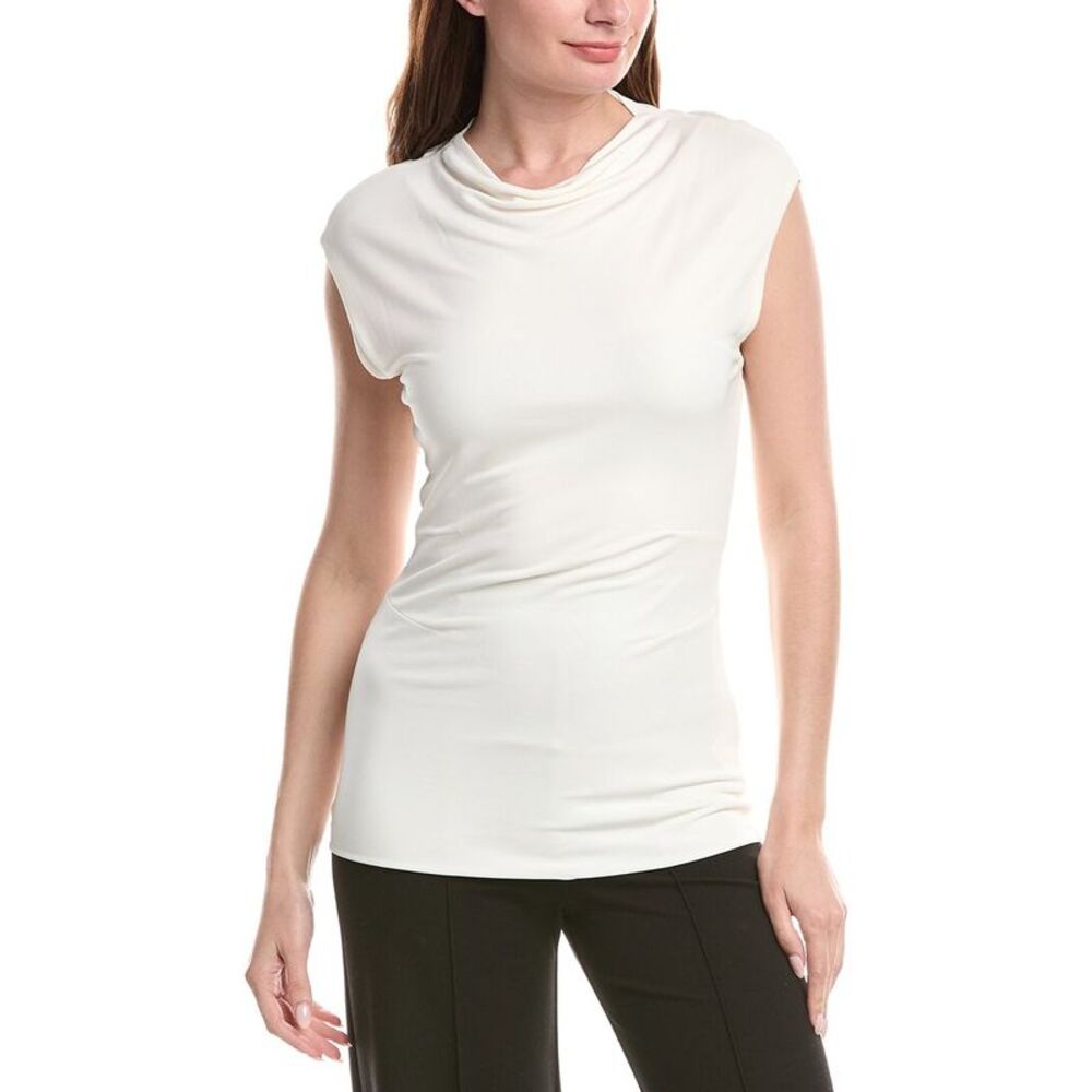Hugo Boss Womens  Elamma Drape Top, White